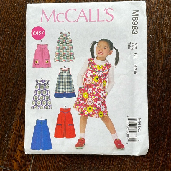 McCall's M6983 (sizes 6-7-8) pullover dresses - Picture 1 of 5